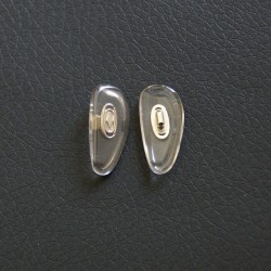 Plaquettes de lunettes PVC 20 mm clip insert nickelé